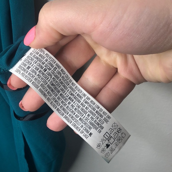 Flowy Sheer Aquamarine Forever 21 Blouse - Picture 4 of 5